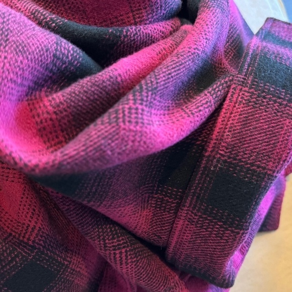 Torrid Shacket Barn Coat Checked Pink Plaid Button Front Heavyweight Cotton Sz 0 - Picture 14 of 16